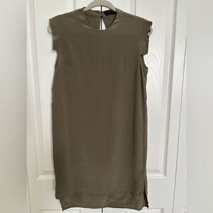 AllSaints Olive Green Sleeveless Midi Dress